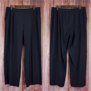 NWT Uniqlo Airism Womens Size XXL Ultra Stretch Straight Wide Pants Black